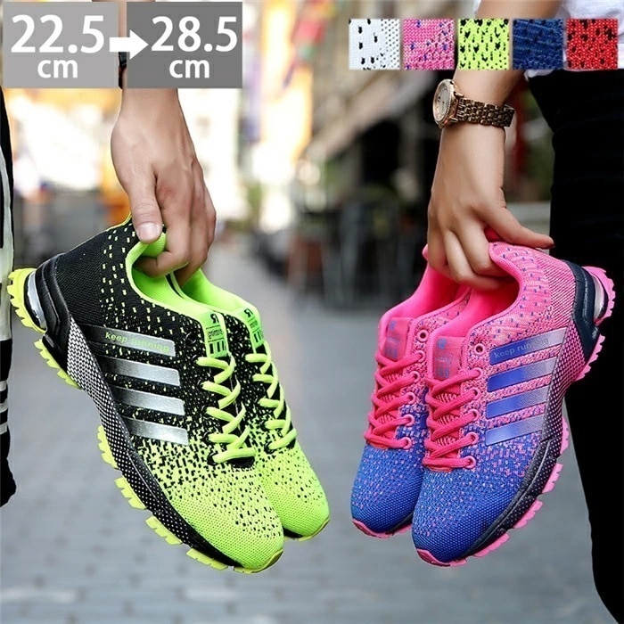 【大好評！最安値挑戦!】ランニングシューズ メンズ レディース スニーカー おしゃれ スニーカー 厚底 スポーツシューズ ウォーキング 疲れない スニーカー 軽量 スポーツ靴 メッシュ 運動靴 歩きや