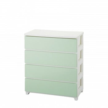 カラースタイルチェスト ワイド4段 CO-ST-W4 ホワイトグリーン/WHGR