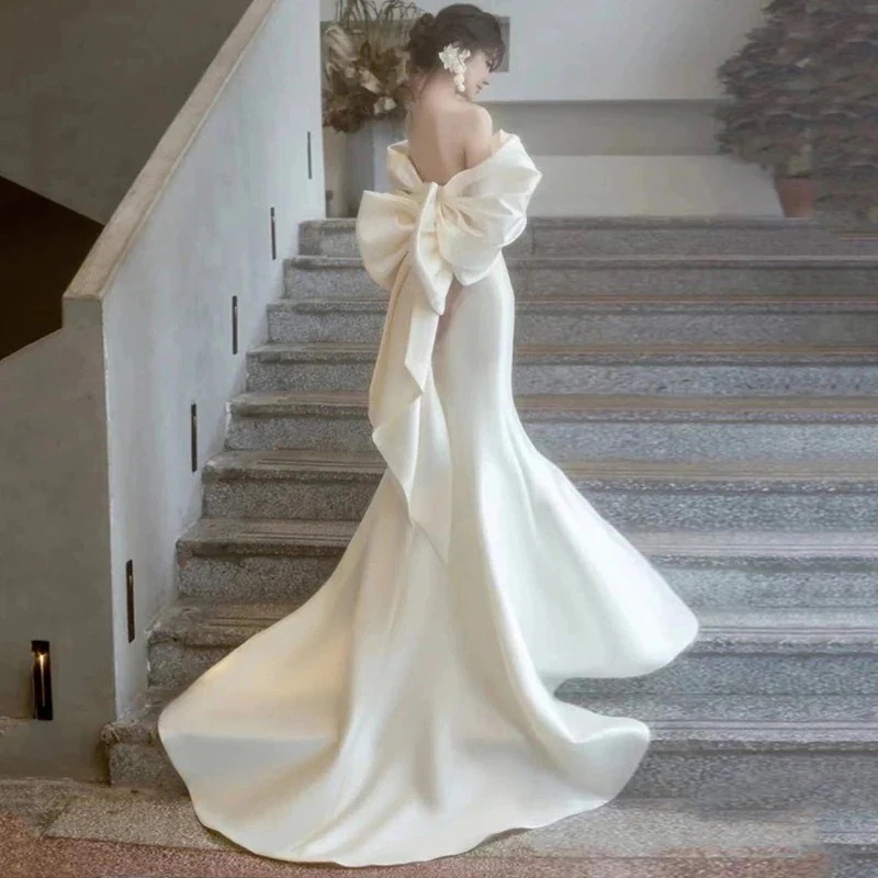 2024 春 ワンピース フレンチヴィンテージ 蝶結び 気質 花嫁ロング 結婚式 ドレス パーティードレス お呼ばれ 披露宴