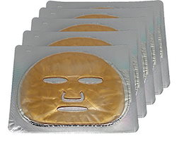 ( マスクパック) EMILYSTORES 5PCS 24K Gold Gel Collagen Facial Masks Sheet Patch Anti Ageing Puffine...