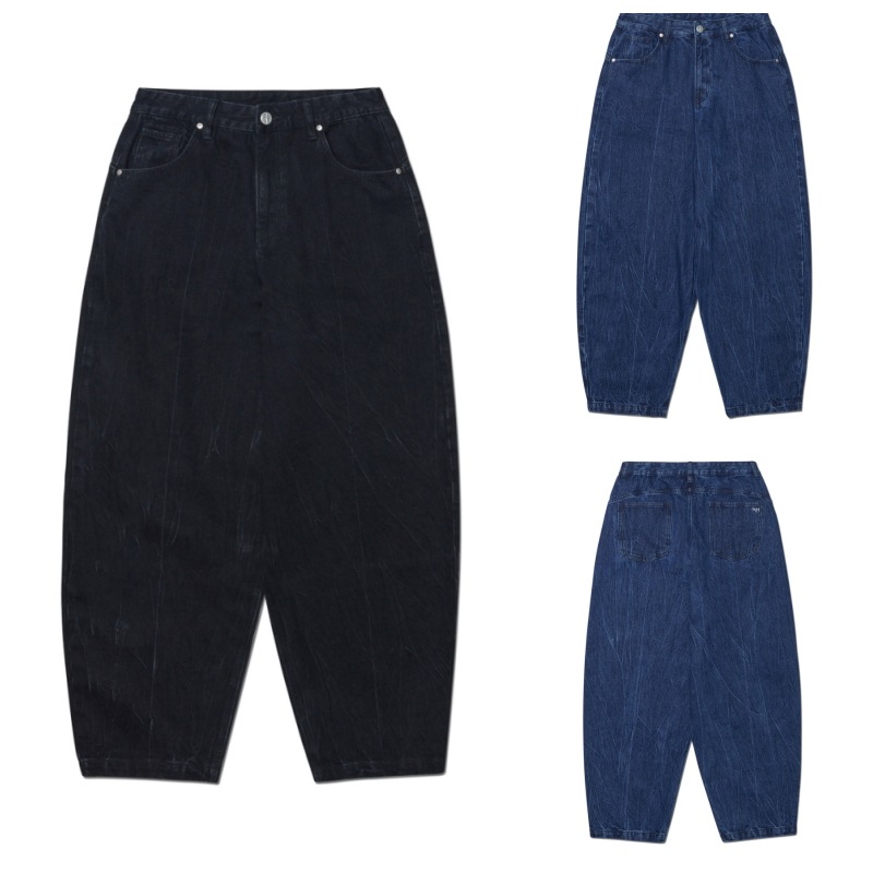 【NOMANUAL】 C.W WIDE DENIM PANTS : 2COLORS