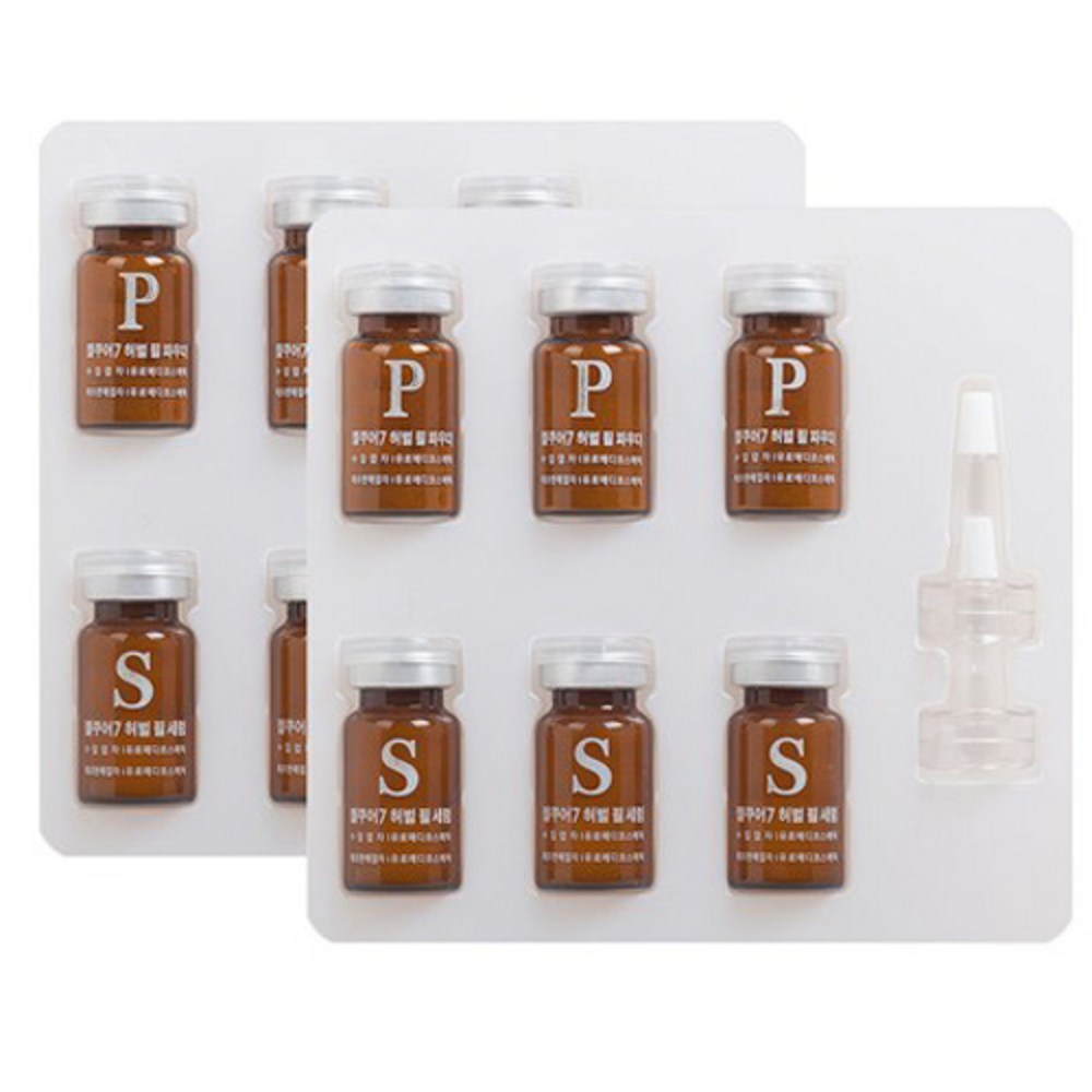 ジェルクア7フィルセットハーブピーリングボディスクラブ毛穴管理皮脂色素沈着肌剥皮ホームケアピーリングセット（P6+S6）フィルパウダー1gX6個+フィルセラム5mlX6個（6+6）