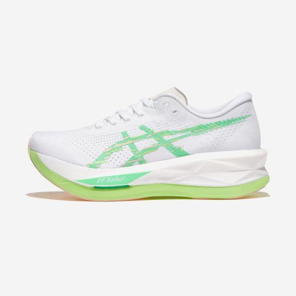 ASICS ソニックブラスト 女性スタンダード - ホワイト/VITALグリーン 店舗正規品 253354