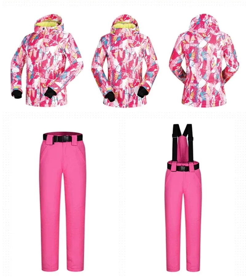スノーボードウェア 上下セット レディース ジャケット スノボウェア スキーウェア パンツ 2点セッ