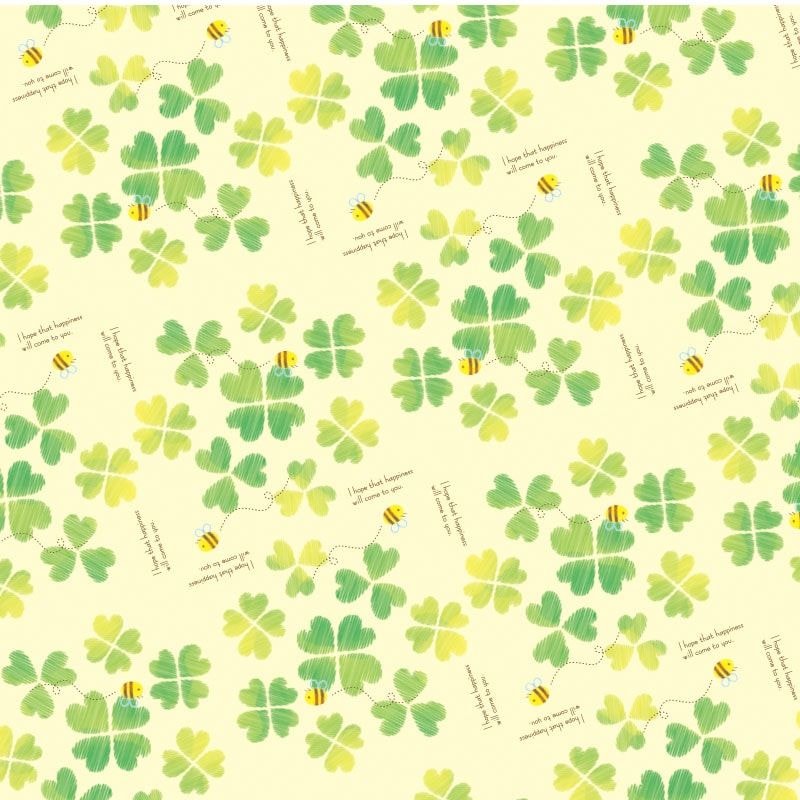 （まとめ買い）シモジマ HEIKO 包装紙 ファンシー柄 半才 グッドラック 50枚 750x528mm ラッピング用品 002411036 [x3セット]