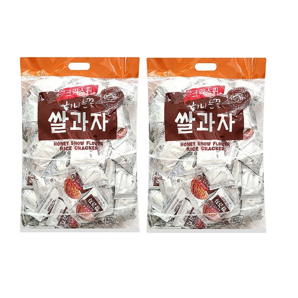 韓国-K MEALクリスピーハニー雪花米菓子920gx2 サクサク香ばしいおやつ - K FOOD