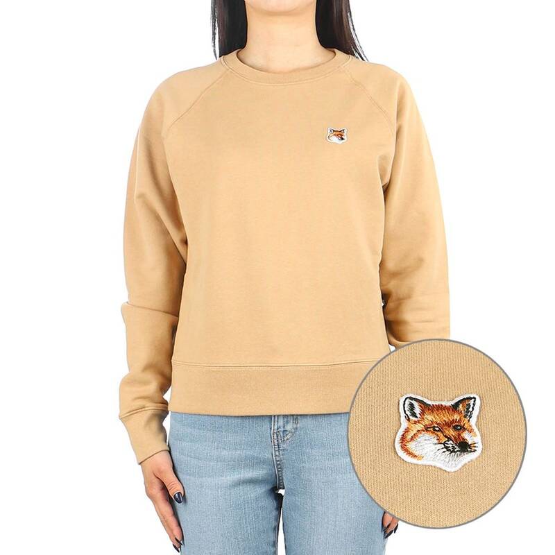 レディース フォックスヘッド クルーネックTシャツ (AW00303KM0001 BEIGE)