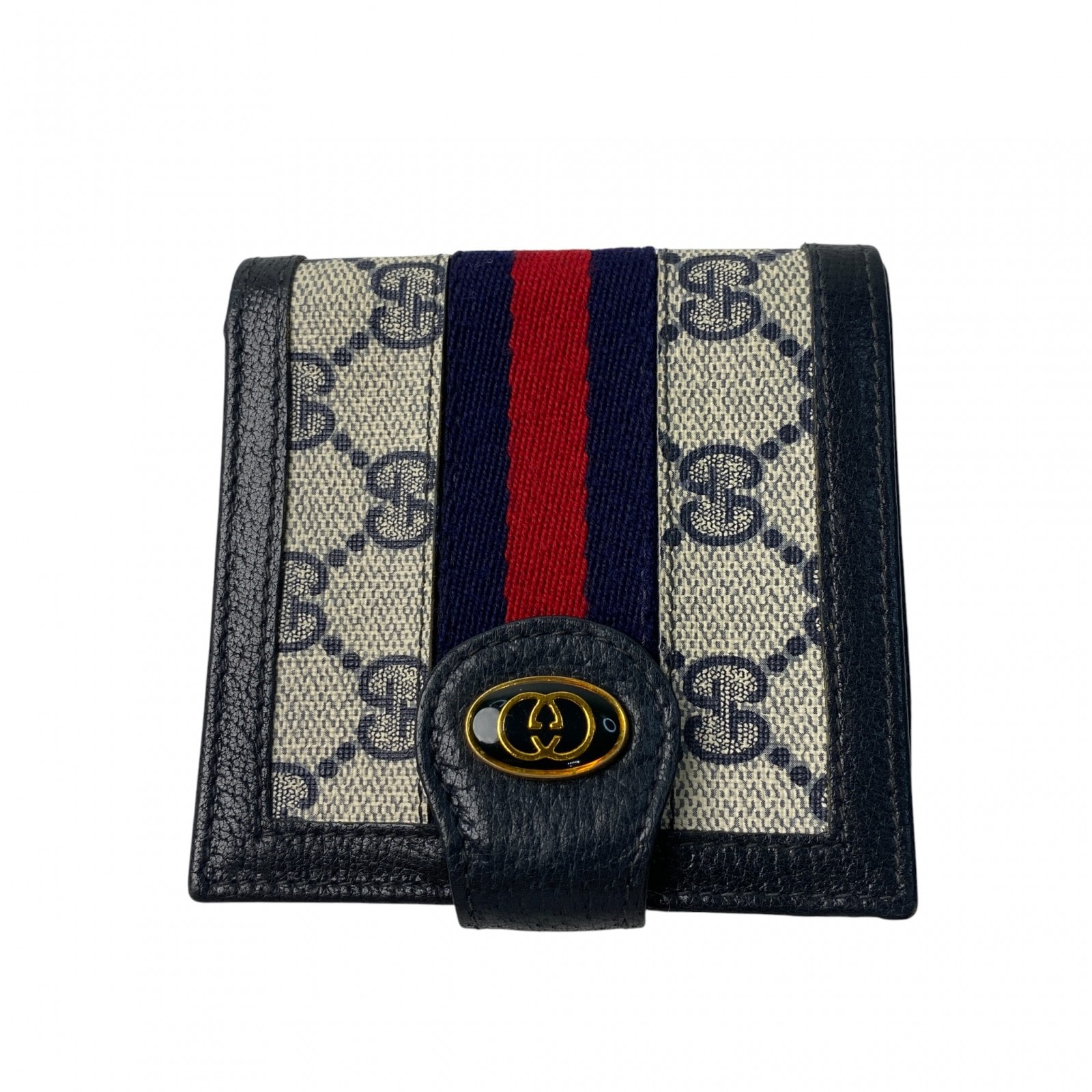 美品 オールド グッチ OLD GUCCI レディース GGマーク 二つ折り財布