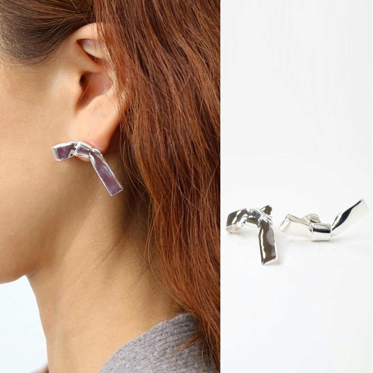Small Cravat Earrings Sml リボンモチーフピアス シルバー プレゼント ギフト アクセサリー ブランド