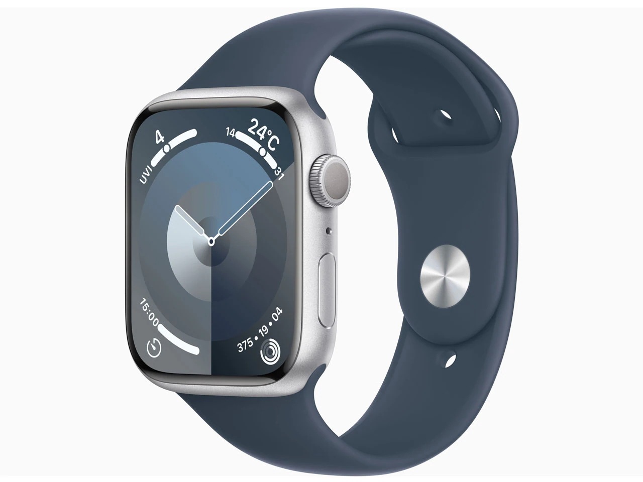 Apple Watch Series 9 GPSモデル 45mm MR9E3J/A [シルバー/ストームブルースポーツバンド M/L] 39,462円
