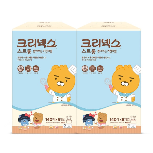 ストロング 引き抜く キッチンタオル カカオ 140枚6個x2パック/ティッシュ