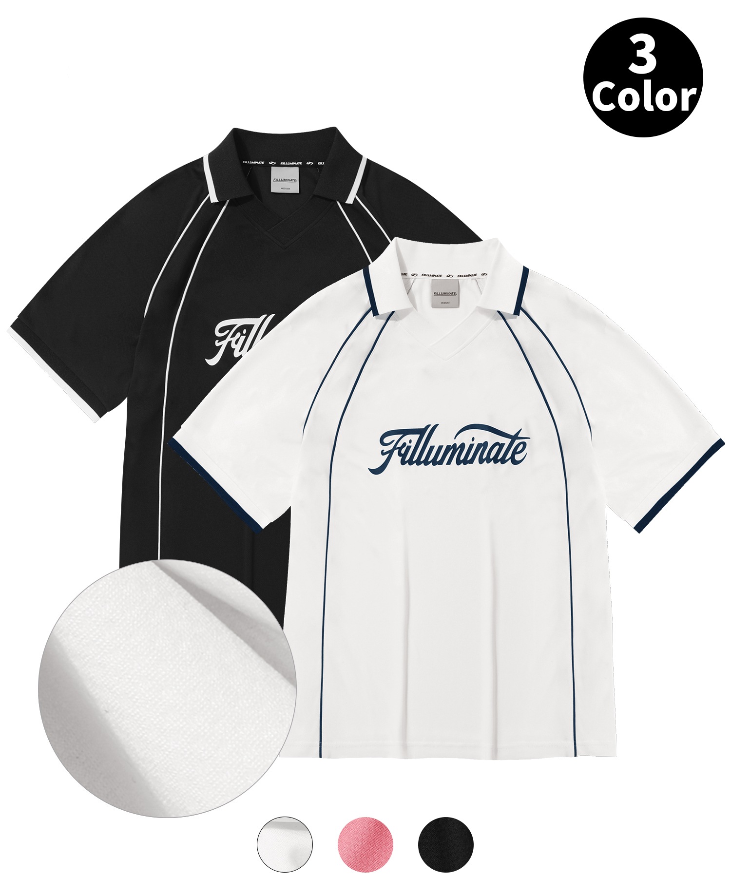 ダブル パイピング カラー ジャージ Tシャツ