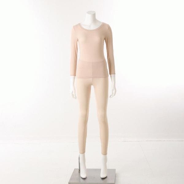 コラーゲン含有極細糸素材女性9分丈インナーセットVLG5060CLSG