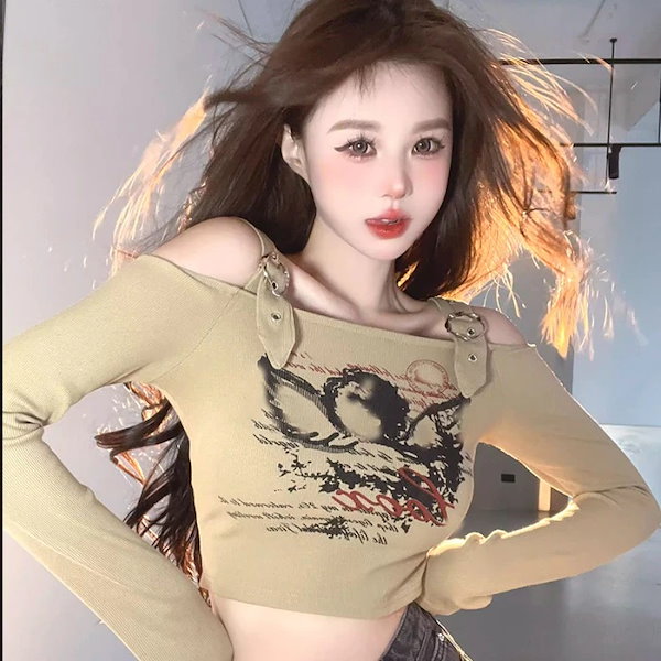 Qoo10] 2025春夏ロンT ベルトデザイン オフ