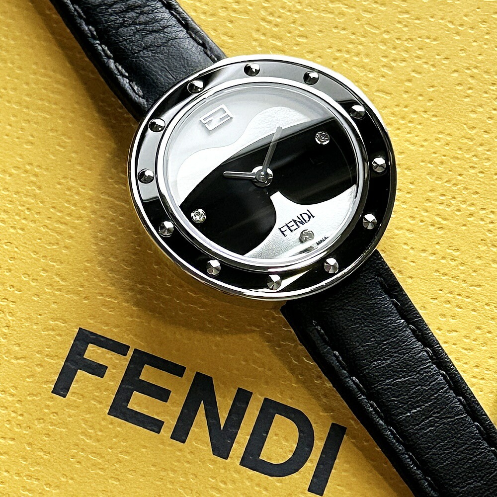 フェンディ レディース 腕時計 手表 ブラック 革ベルト おしゃれ かわいい ファー 付き 女性 彼女 妻 誕生日プレゼント 20代 30代 結婚式 パーティー お呼ばれ 結婚記念日 サプライズ