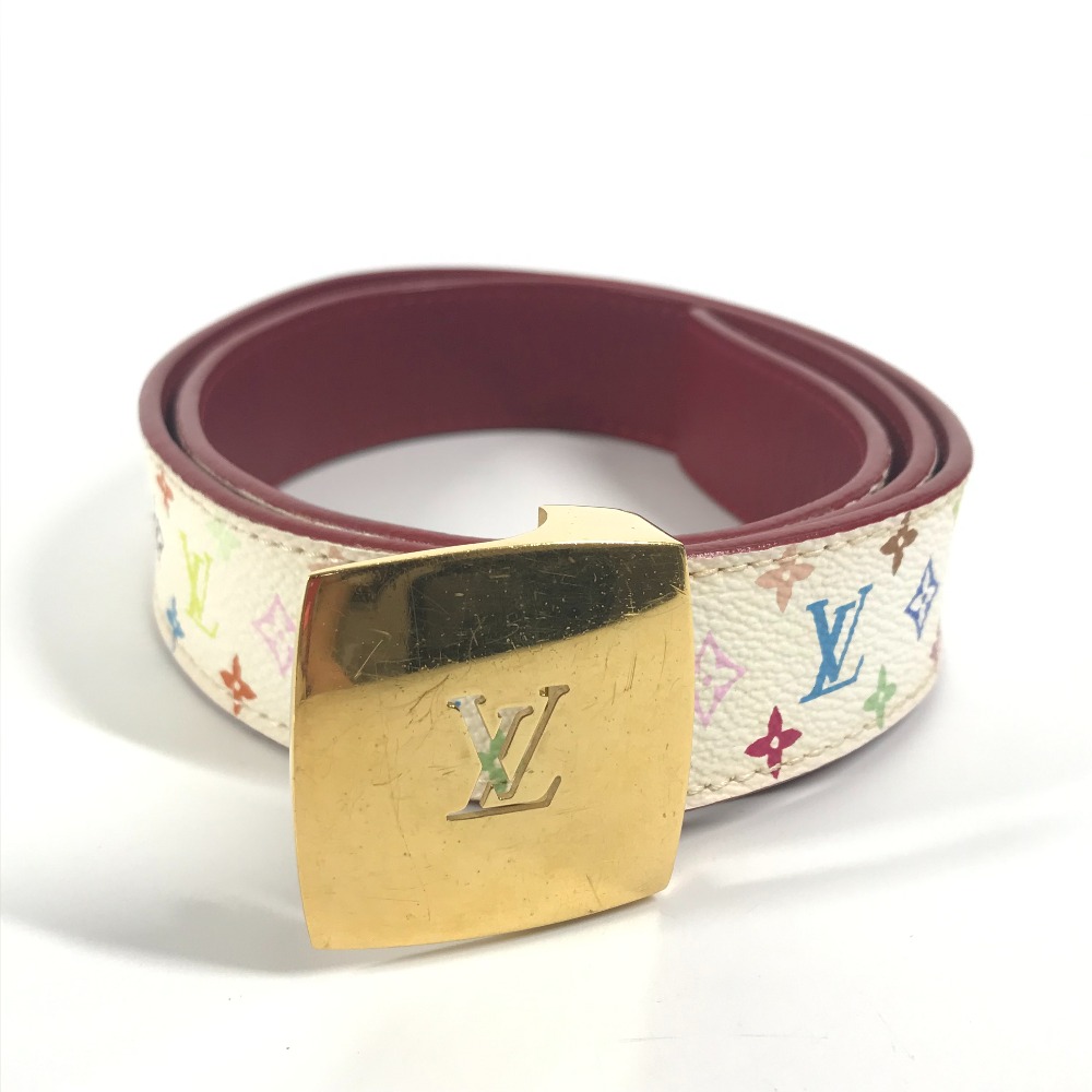ベルト M9682W サンチュール LVカット モノグラムマルチカラー アクセサリー 小物 モノグラムマルチカラーキャンバス ブロン ホワイト