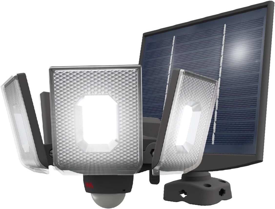 7.5W×4灯スライド型ソーラーセンサーライト ソーラー充電 省エネ 節電 屋外 防水 人感センサー 調光機能 フラッシュ発光 高輝度2400ルーメン S-400L