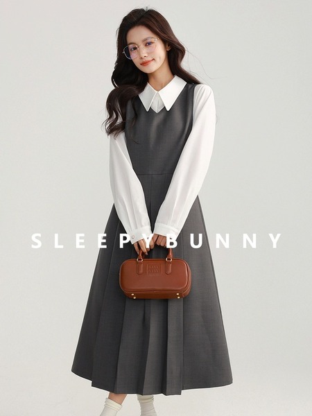 Sleepy Rabbit プレッピー ドレス 痩身と年齢軽減ベスト