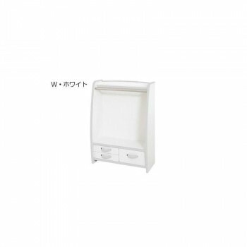 知育家具 EVAキッズシリーズ ハンガーラック 幅63cm HRJ-63H　W/ホワイト