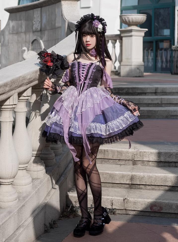 【新作登場 最安値!】82ロリータ ワンピース　 ゴスロリ コスプレ メイド服 コスチューム 文化祭 学園祭 衣装 仮装 ハロウィン おすすめ 可愛い ドレス　日常　写真　舞台　花嫁　洋服