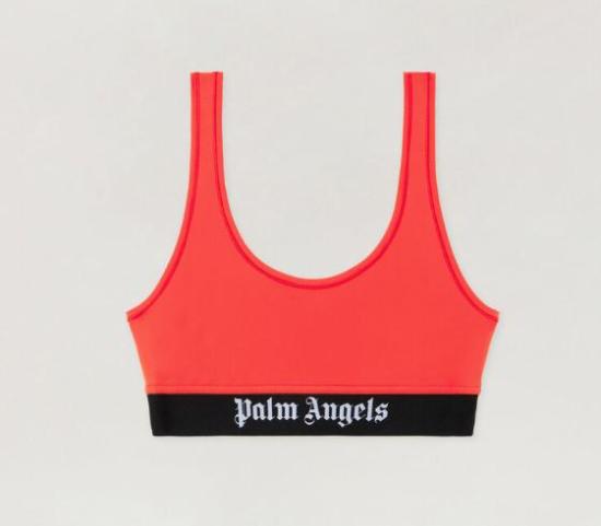 PALM ANGELS Women Tops PWVO010S26FAB001 2510 RED BLACK