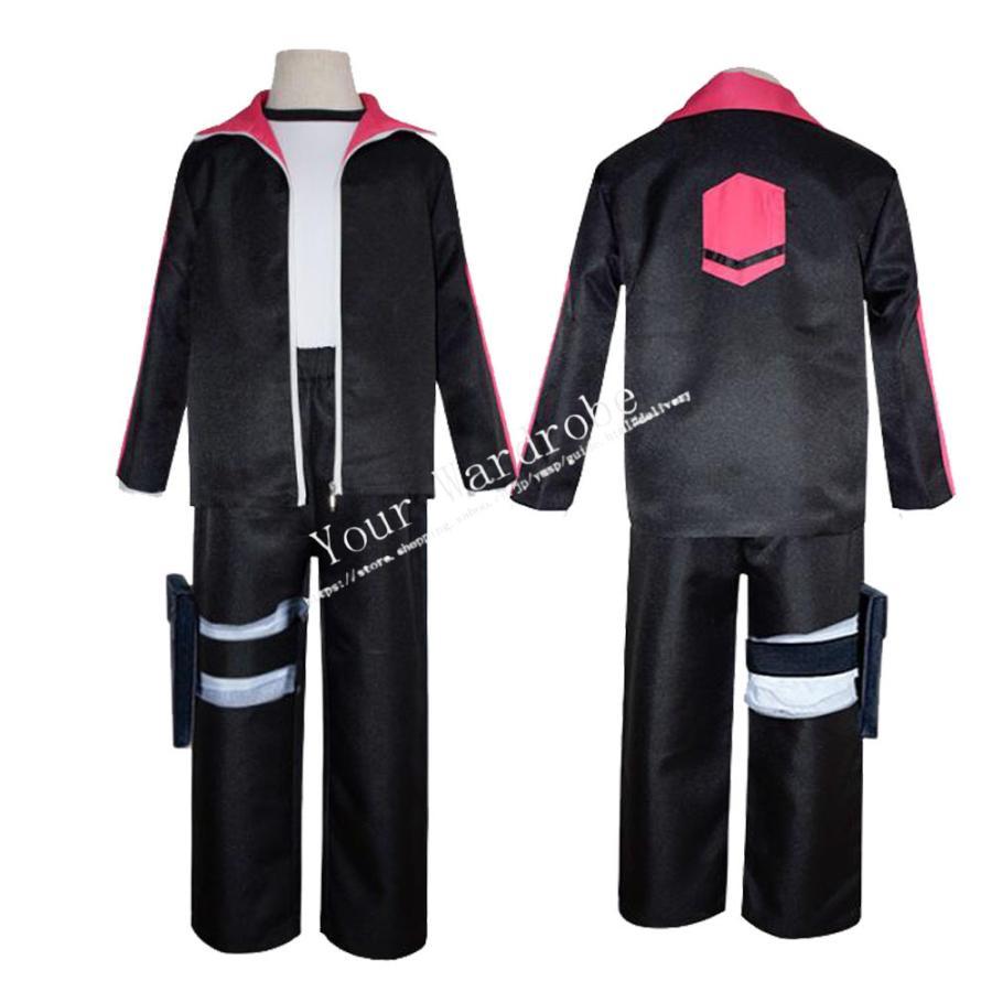 子供/大人用 NARUTO -ナルト- 風 うずまき ボルト コスプレ 衣装 コスチューム パーティーグッズ 変装 仮装