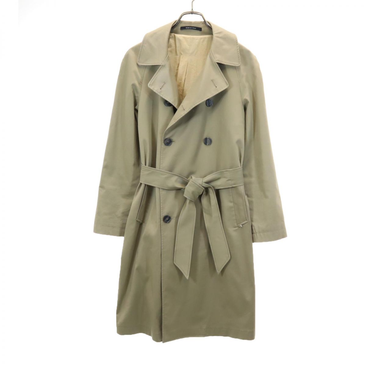 イタリア製 トレンチコート 44 カーキ系 メンズ