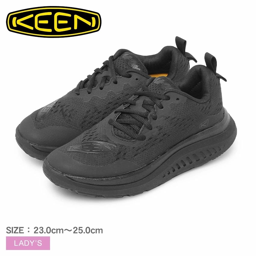 ウォーキングシューズ レディース ダブルケー400 ブラック 黒 1027479 靴 スニーカー ローカット 耐久性 フィット感 抗菌 防臭 通気性 速乾性 円形ソール 厚底 ブランド シンプル
