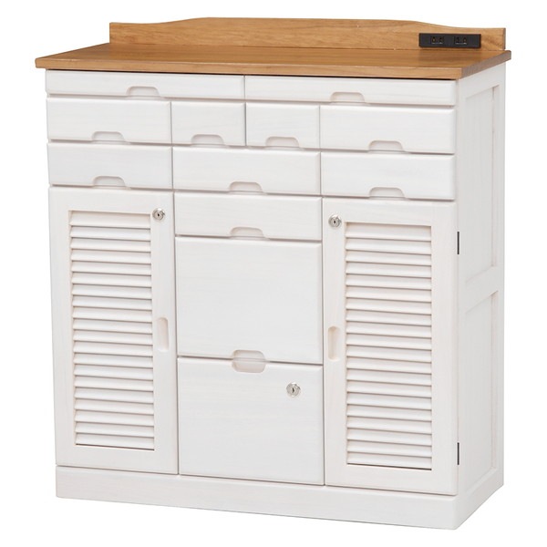 MFX-8208NW ナチュラル/ホワイト [FAX台(幅76cm)] メーカー直送