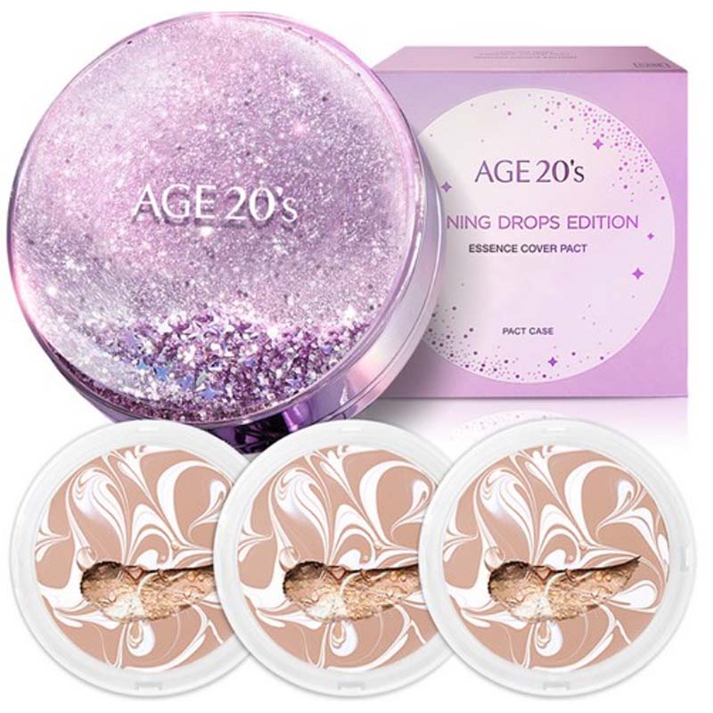 エイジトゥウェニス シャイニング ドロップ エディション ニューオリジナル エッセンスカバー ファクトケース+詰め替え 12.5g x 3p21号(ピンクラテ)1セット