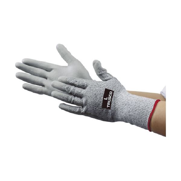 （まとめ）耐切創ロング手袋 PU #5 M TCRG-5PUL-M 1双 [x3セット]