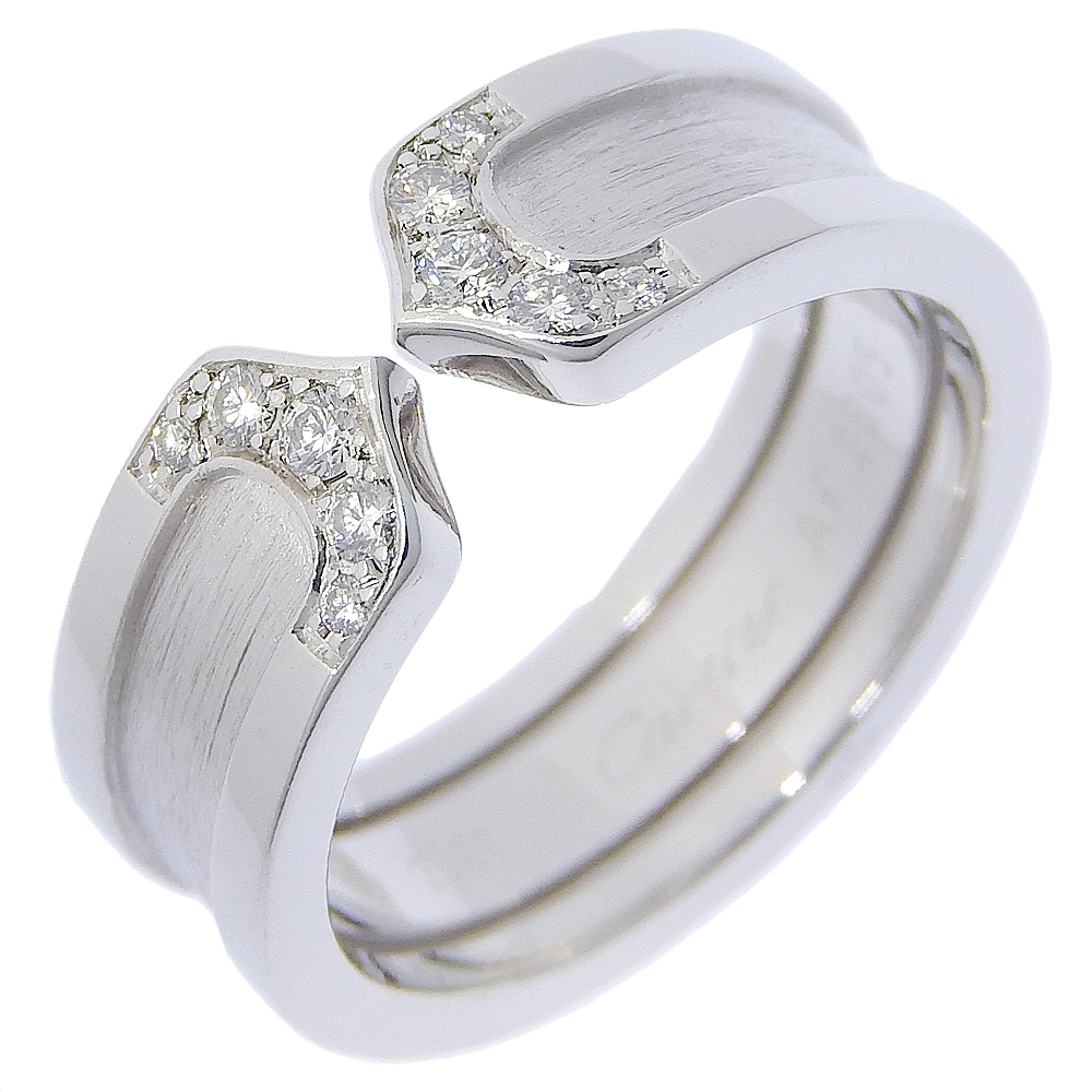 C2 リング・指輪 K18ホワイトゴールド ダイヤモンド 9号 約7.3g レディース 中古品 Aランク 138,000円