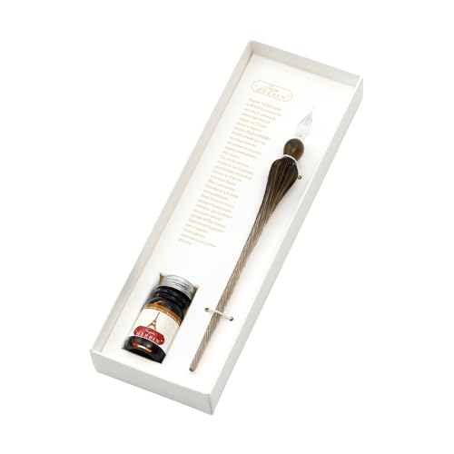 【フランスの伝統的ブランド】エルバン ガラスペン 【ハンドクラフト】 つむぎ グレー & ミニインク パリカラーズ エッフェル塔 (10ml) セット HERBIN hb21409setP