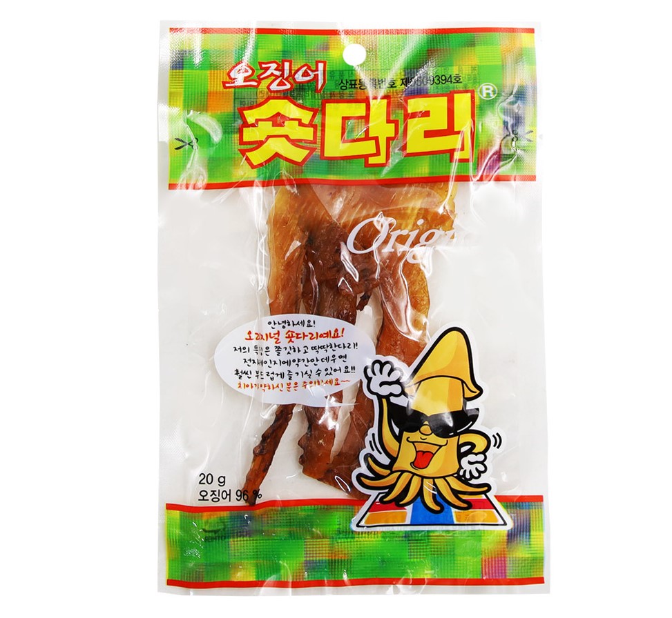 韓国食品 イカ ショット脚 干しイカのおつまみ 20gx15袋セット