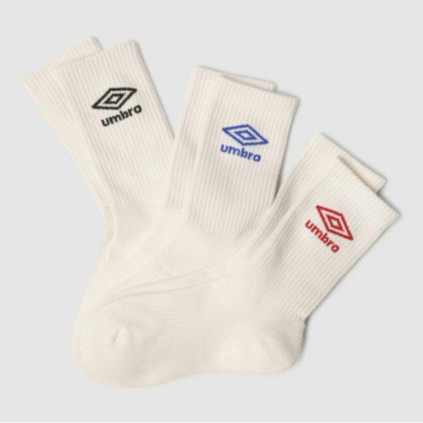 靴下 VQA UR123CSC11-IVY エッセンシャル クッショニング 3PACK クルー ソックス IVORY