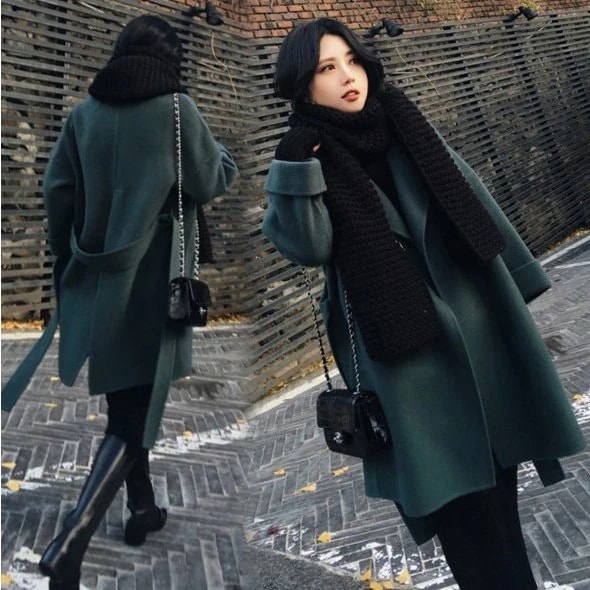 ロングコートコートロング丈レディース秋冬ラシャトップスアウターマキシゆったり着痩せお洒落上品大人30体型カバー通勤大きいサイズOL