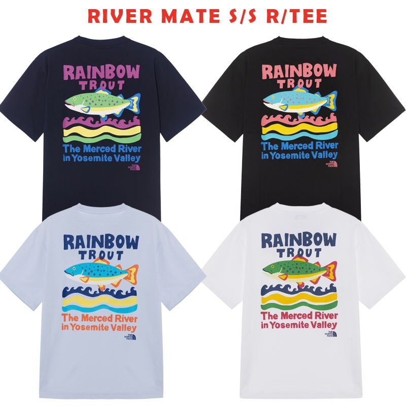 韓国正規品保証 関税負担なしNT7UR12J RIVER MATE SS RTEEデイリー 基本 着装 男子 女子 人気 韓国 ファッション 男女共用 アウトドア