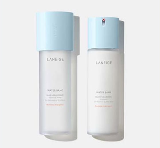 韓国化粧品/アモレラネスウォーターバンクブルーヒアルロニック基礎2種SET//トナー160ml+エマルジョン120ml（中建性or脂複合性タック1）/高保湿/ケラチンケア/ツヤ/肌結び線/防弾ジン