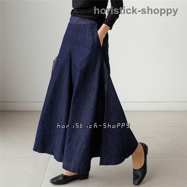 2枚購入で 2oo円FF!デニムパンツ レディース デニムパンツ ワイド デニム レディース ボトムス レディース ガウチョパンツ スカーチョ gパン レディース ジーンズ レディース