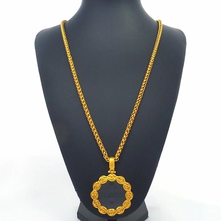 シャネル ココマーク ラウンド ルーペ ロングネックレス 【ペンダント】