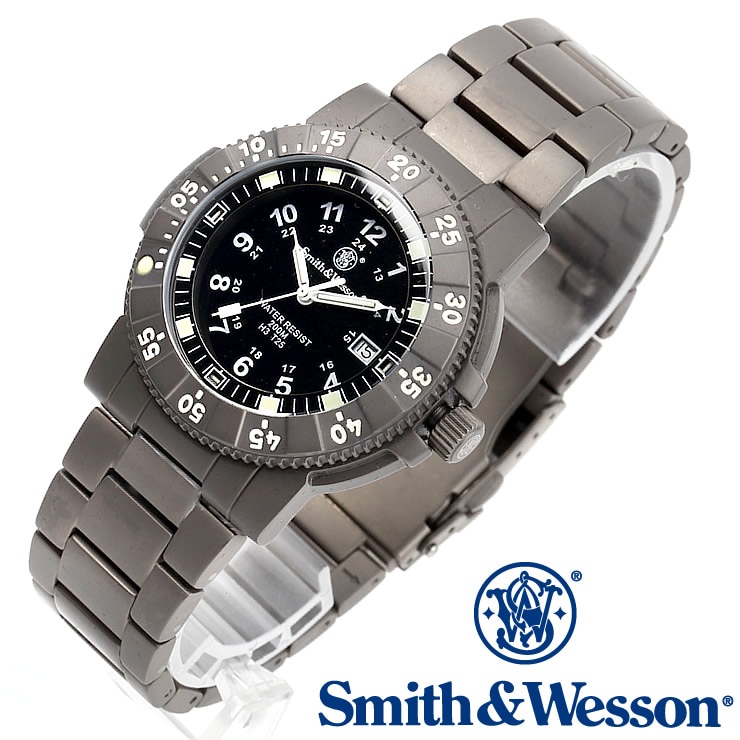 [送料無料] [正規品] スミス＆ウェッソン Smith Wesson スイス トリチウム ミリタリー腕時計 SWISS TRITIUM 357 SERIES SWW-357-T-BLK