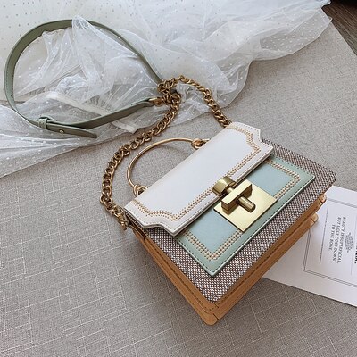 4色 ショルダーバッグ レディース ミニバッグ 肩掛け 斜めがけ 大人 小さめ かわいい おしゃれ ファスナー付き スマホ 旅行 チェーン 横長 ステッチ 鍵 ミニ 小さい コンパクト スモール 大人