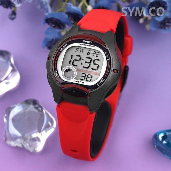LW-200-4A 子供 キッズ デジタル 防水 ユニセックス ウレタン 腕時計 d