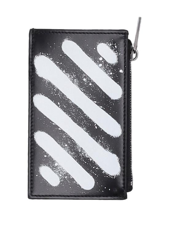 OFF WHITE Men Wallet OMND09VF25LEA001 1001 BLACK WHITE