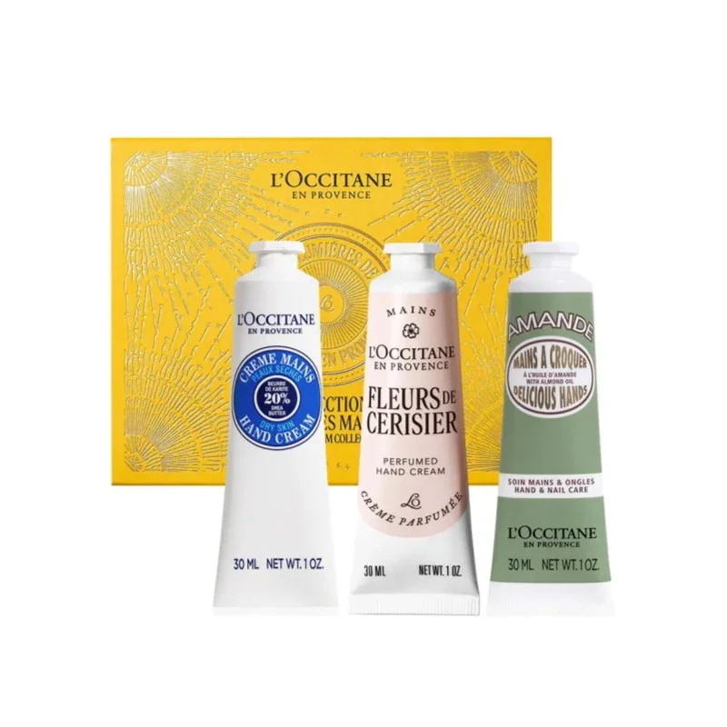 【2025ホリデーエディション】 ハンドクリーム 3点セット（シア ドライスキン+チェリーブロッサム+アーモンド デリシャス）