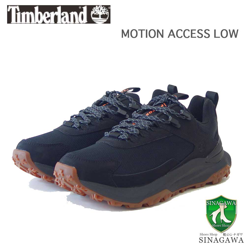 Timberland ティンバーランド a6d9hek9 モーション アクセス ロー レースアップ 防水スニーカー （ブラック） ヌバックレザー スニーカー ウォーキング