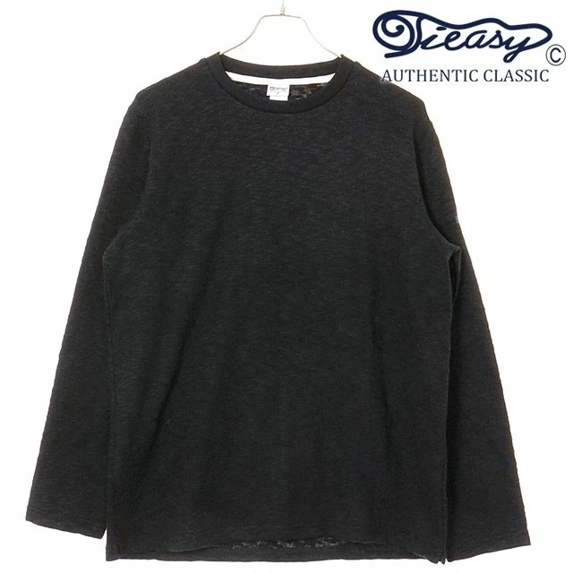 オリジナルクルーネックシャツ te002C メンズ トップス 長袖Tシャツ 日本製 BLACK 正規取扱店