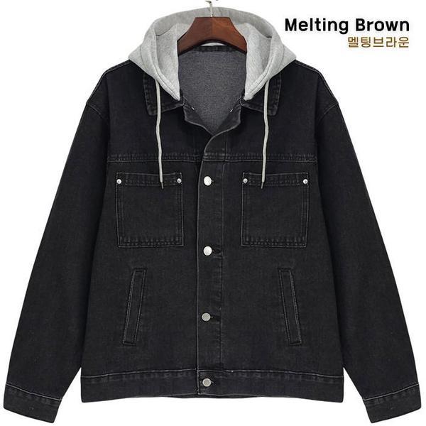 メンズフード付きデニムジャケット デニムジャケット