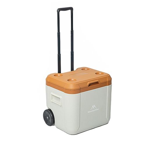 MOUNTAINHIKER クーラーボックス 30L/52L大容量 保冷・保温ボックス キャスター付き アルミ合金ハンドル付き ポータブル冷蔵庫 5日間長時間保冷 キャンプ/BBQ/釣り/アウトドア/