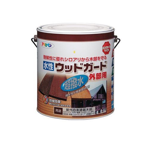 （まとめ買い）水性ウッドガード外部用 ライトオーク 3L [x3缶セット]